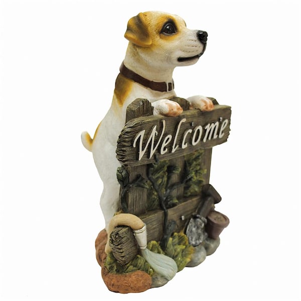 Jack Russell Terrier Dog Welcome Statue